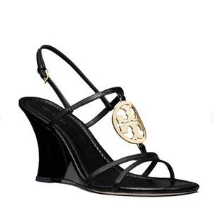 NWT Tory Burch Capri Miller Wedge Sandals